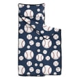thumbnail image 2 of Baseballs Blue Pattern Teens Toddler Nap Mat with Pillow, Sleeping Mat Bag for Preschool Daycare 50"x20", 2 of 6