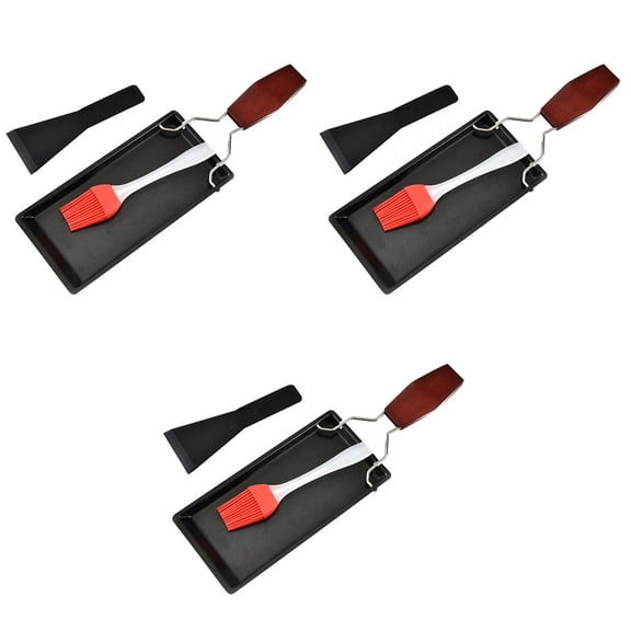 3 Pieces Raclette Grill Mini Pans Top Bakeware Set Frying