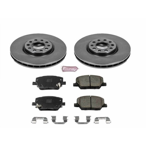 Front Brake Pad and Rotor Kit - Compatible with 2015 - 2023 Jeep Renegade - Power Stop