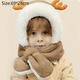 thumbnail image 2 of Gorro cálido de invierno con forro suave y bonitos cuernos para niños, niñas y niños., 2 of 5