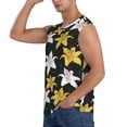 thumbnail image 3 of Balery Lilies Flowers Men's Sleeveless Muscle Shirts Workout Tank Top, Moisture Wicking, Odor Protection-Medium, 3 of 8