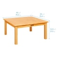 thumbnail image 2 of ECR4Kids 30in x 30in Square Hardwood Table with 14in Legs, Childrens Furniture, Honey, 2 of 9
