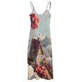 thumbnail image 6 of Fairy Tale Cabin Balloon Women's Summer Dresses 2025 Beach Casual Sleeveless Floral Print Tank Loose Sundress, 6 of 8