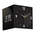 thumbnail image 1 of Luzkey Corner Clock Double Sided Wall Clock Practical Easy to Install with Light Temperature Display for Kitchen Home Bedroom Office 30cmx30cm, 1 of 8
