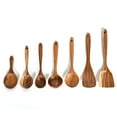 thumbnail image 7 of ACDANC Wooden Kitchen Utensils Spoons Non Stick Spatula Cooking Utensils - Wood Spatula Paddle,Slotted Spatula,Angled Turner Spatula,Serving Cooking Spoon, 7 of 7