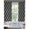 thumbnail image 2 of Decoration Art Sheer Curtains 72 Inch Long 2 Panels, Vintage Black Knot Texture Decoration Light Filtering Rod Pocket Curtains, Sheer Voile Drapes for Living Room Bedroom, 52"x72", 2 of 8