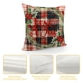 thumbnail image 4 of Qinduosi Piece Christmas Pillow Cover Buffalo Plaid Check Pillow Covers Farmhouse Pillowcase for Sofa Xmas Winter Home Decor (Red and Black) White, 4 of 5