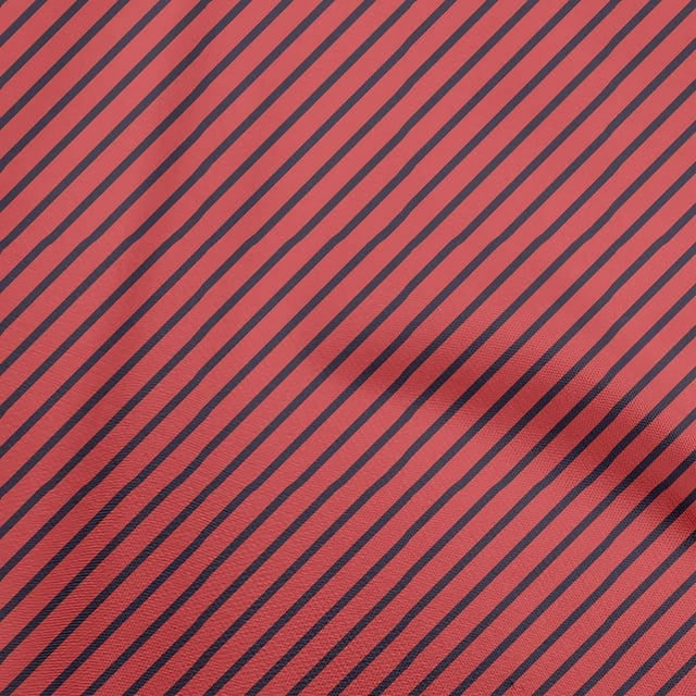 oneOone Tissu en Jersey de Coton Rouge à Rayures Tissu pour Robe Tissu Imprimé au Mètre 58 Pouces de Large