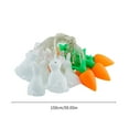 thumbnail image 3 of MOQLOM Easter Bunny Carrot String Lights, 4.9Ft 10 LED String Lights USB Operated, Easter Decor Spring Rabbit Fairy Lights for Home Easter Basket Eggs Party, 3 of 6