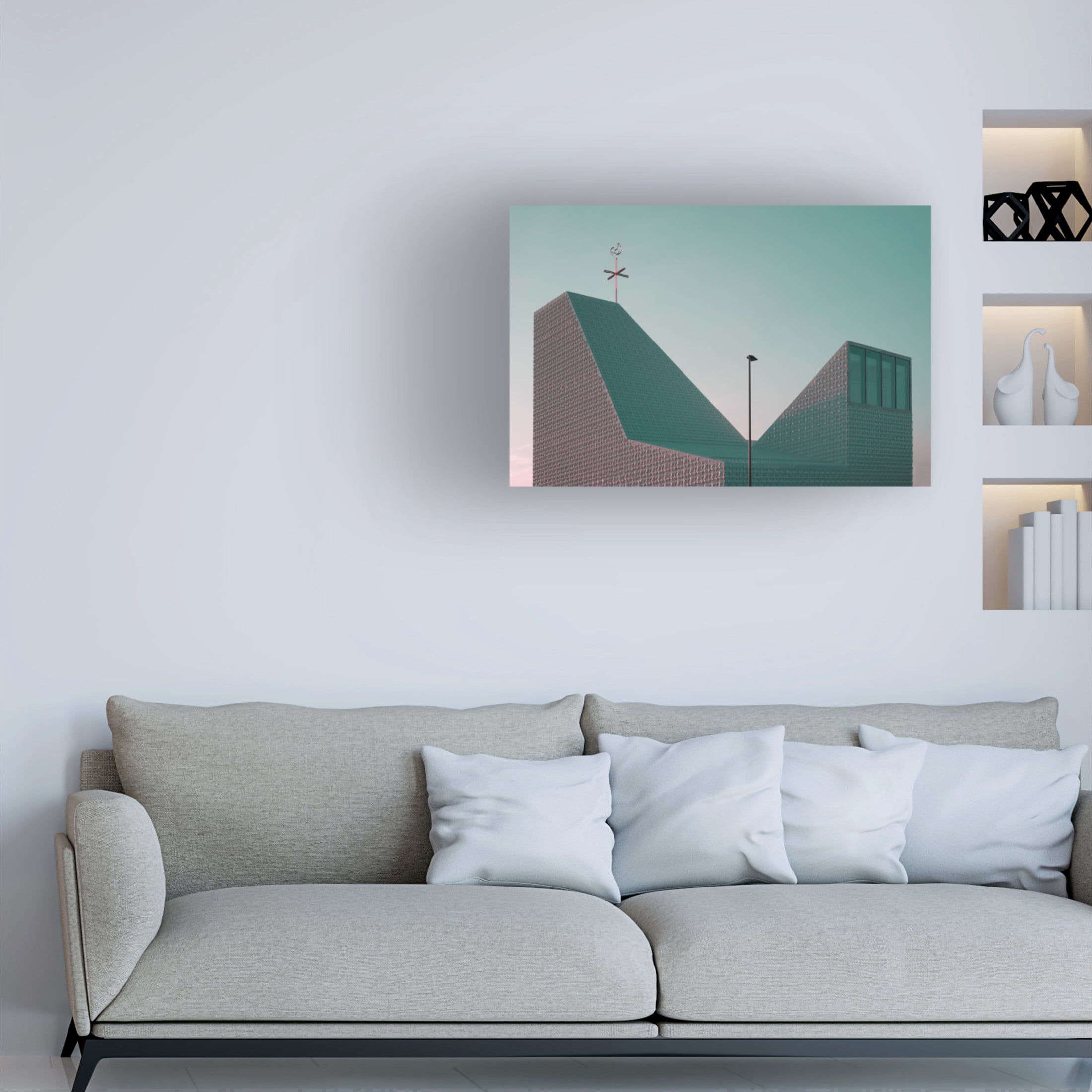 Canvas Wall Art - Mike Kreiten 'Sprungschanze Gottes - Poing' Wall Art for Living Room, Bedroom, or Office D?cor by Trademark Fine Art - 47 x 30 Inches