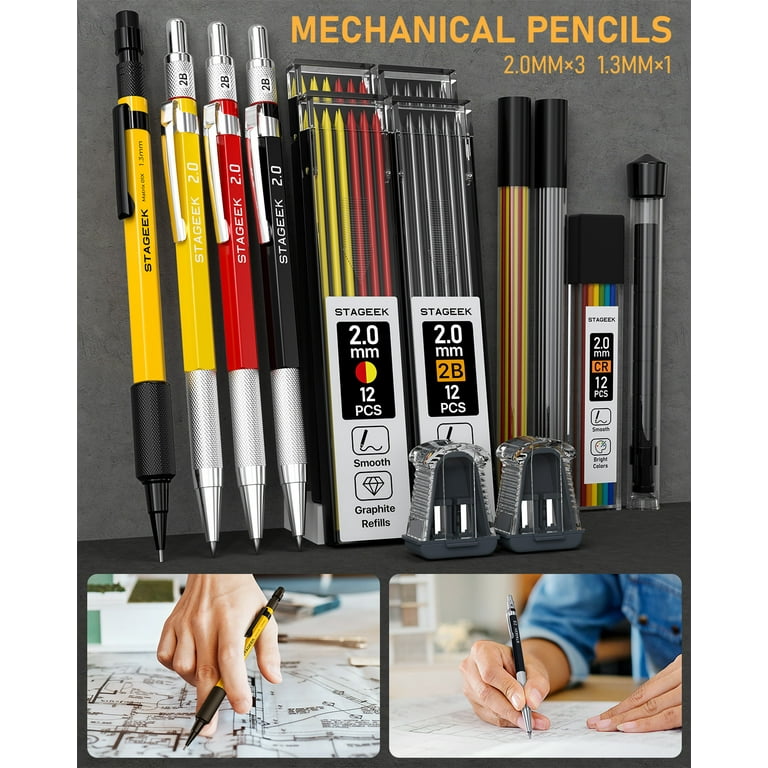 STAGEEK Carpenter Pencil Set with Deep Hole Marker Pencils Scribe