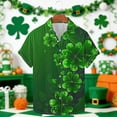 thumbnail image 1 of Blusa y camisa de manga corta con cuello vuelto para hombre Camisa de manga corta estampada para el Día de San Patricio Tops casuales con cuello vuelto Camisa Blusa Tops para hombre, 1 of 5