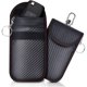 thumbnail image 1 of Paquete de 2 bolsas Faraday pequeñas con soporte para llaves de seguridad con gancho, bolsa Faraday con bloqueo de señal RFID para llave de coche esquí esquí Gafas de esquí, 1 of 5