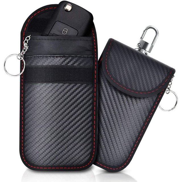 Juego de 2 mini estuche portátil para llaves de automóvil, estuche para llaves de automóvil, estuche de bloqueo de llave de automóvil sin llave, protección antirrobo Control remoto del vehículo antipiratería Kuyhfg Bienvenido a Kuyhfg