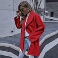 thumbnail image 4 of T-Shirt à Manches Longues pour Femme Mode Automne Ouvert devant Ample Manteau Blouse Unie Hauts, 4 of 6