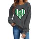 thumbnail image 5 of Suéteres de Manga Larga de Mujer con Cuello Redondo Impreso Suelto Casual para la Fiesta Del Día de San Patricio Y el Uso Diario, 5 of 6