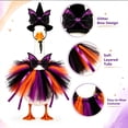 thumbnail image 2 of Halloween Porch Goose Outfits 17 23 Inch Polyester Top Hat Skirt Set for Outdoor Porch Decor Spooky Goose Clothes for Family Garden Orange Purple Black by MPOISVA, 2 of 6
