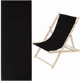 thumbnail image 1 of 1 pieza de repuesto para silla de playa, silla de jardín, correas de 435 x 1165 mm, tela Oxford negra, tumbona plegable para patio al aire libre, tela para silla de salón., 1 of 9
