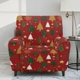 thumbnail image 2 of Renewold Christmas Tree Star Red Stretch Recliner Cover Universal 4 Pieces Recliner Sofa Cover Stay in Place Furniture Protector Christmas Home Decoration for Pets, Dogs, Cats, Kids, 2 of 8