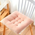 thumbnail image 5 of RFUGUG Solid Color Square Chair Cushion with Ties - Thickened Soft Milk Velvet Padding - Comfortable Seat Cushion for Kitchen, Dining Chairs & Patio Furniture - Cotton Filled, 15.75x15.75in, 5 of 7