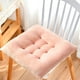 thumbnail image 5 of Cojín de silla Almohadilla de asiento blanda engrosada | terciopelo de leche relleno de algodón para patio de cocina de comedor | Color sólido: Gris, Marrón, Amarillo | 15,75 x 15,75 x 3,94 pulgadas, 5 of 7