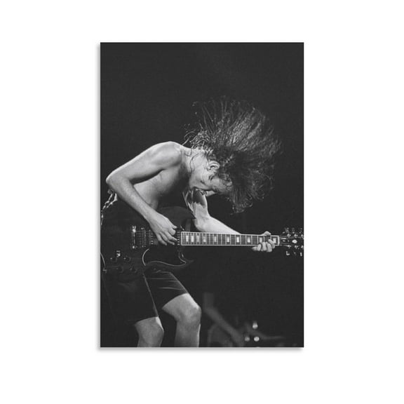 Angus Young Art Poster Decor Canvas Wall Art Poster Decorative Bedroom Modern Home Print Picture Artworks Posters 16x24inch(40x60cm)