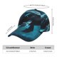 thumbnail image 2 of Fotbe Vintage Blue Pattern Whale Gorro Clásico de Béisbol, Gorra Ajustable con Broche Snapback, Gorro de Exterior de Algodón Suave, 2 of 6