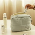 thumbnail image 1 of Nylon Waterproof Travel Organizer Bag | Toiletry Pouch & Cosmetic Case for Luggage | Quilted Storage Pouch with Padded Protection for Bathroom Essentials & Makeup, 1 of 6