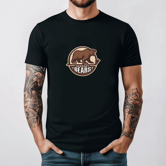Bears Mascot Ice Hockey Sports Team Game Day Graphic Unisex T-Shirt, S-3XL