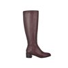 NINE WEST Womens Burgundy Cushioned Caely Block Heel Zip-Up Leather Riding Boot 6 M