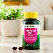 Spring Valley Prenatal Mini Multivitamin/Multimineral Supplement, Mini Softgels, 120 Count