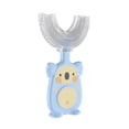 thumbnail image 2 of Bewildely Cepillo de Manual de silicona en forma de U para niños, boca entera, bebé de doble cara con boca dental, cabezal de cepillo Suministros de limpieza para el hogar azul S Bewildely HA009121-03, 2 of 6