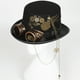 thumbnail image 2 of Sombrero Victoriano Steampunk Zulema Negro con Accesorios Vintage, 2 of 7