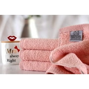 100% Cotton Washcloths, Face Cloths Pack Pink Twelve Pack, 12×12 inch, Ultra Soft Salon Towels, Spa Towels, fingertip Towels, Nail Towels (Pink, 12)