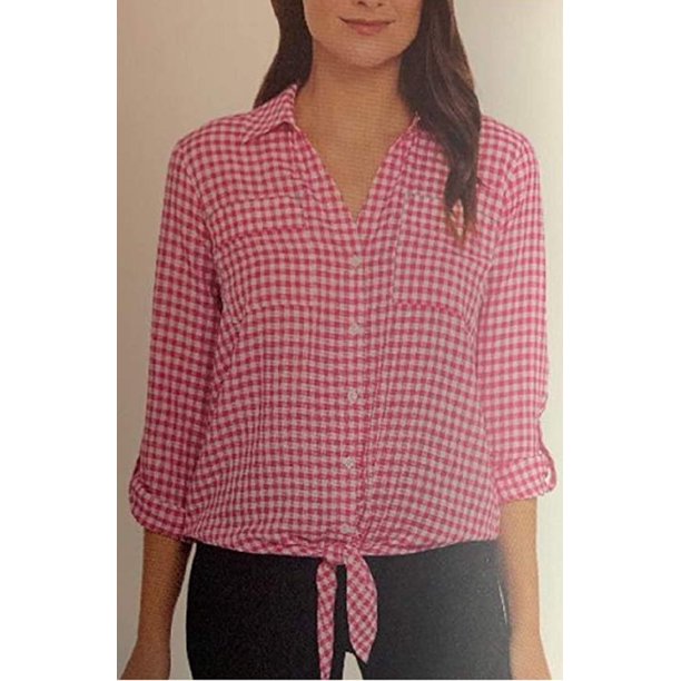 Jones New York - Jones New York Women's Front Tie Button Down Blouse ...