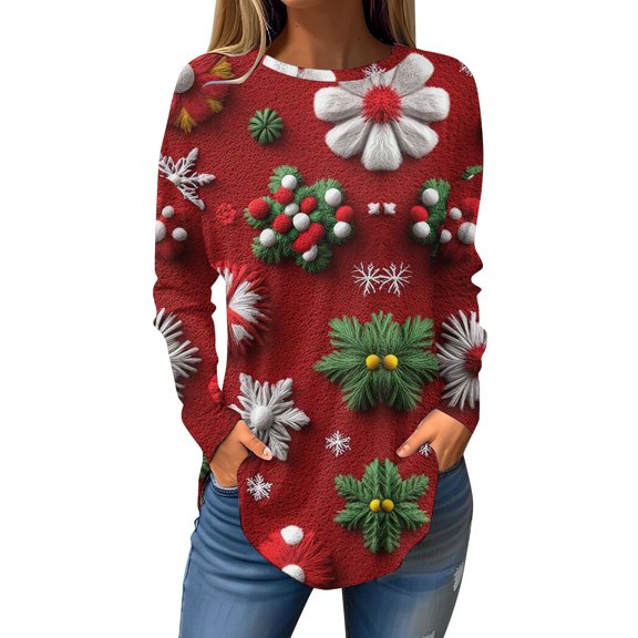 NMMUED Christmas Shirt Womens Christmas Tops Tunic Tops for Women Loose Fit Dressy Funny Christmas Shirts Cute Casual Tops for Women Christmas Tee Shirts for Women Thanksgiving Outfit Women Green L