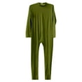 thumbnail image 3 of Adult Spandex Turtleneck Bodysuit Long Sleeve Invisible Zentai Suit for Dancewear & Halloween (Dark Green 180), 3 of 3