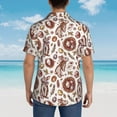 thumbnail image 6 of Xecao Rabbit And Egg print Hawaiian shirt - a stylish short-sleeve button-down for men, perfect for casual beach and tropical outings., 6 of 9