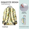 thumbnail image 5 of Sunflower and Bud Yellow Pattern Backpack for School, Cute School Bag with Adjustable Shoulder Straps and Padded Back, 15.3"x11"x7.1", 5 of 5