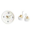 thumbnail image 1 of Reloj de pared,Reloj de pared decorativo,moderno y elegante.,Reloj de pared redondo silencioso y sin tictac,regalo,estatua de cisne,Estatuas y figuritas de cisne de cerámica modernas Esculturas, 1 of 8