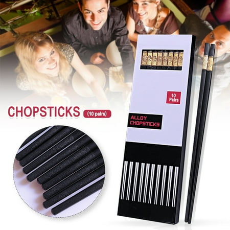

10 Pair Reusable Plastic Chopsticks Dishwasher Safe Traditional Chinese