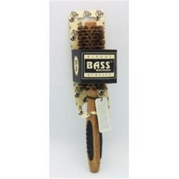 Bass Brushes Small Round Hairbrush 100% Wild Boar Bristles Bamboo Handle 1 Brush