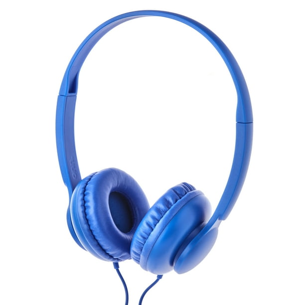onn. OnEar Headphones, Blue