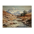 thumbnail image 3 of Designart "Rocky Majesty of Beige Brown Mountains" Landscapes Print on Natural Pine Wood, 3 of 5