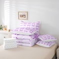 thumbnail image 6 of Feelyou Fashion Purple Bow Bedding Comforter Set 7pcs, Cartoon Ribbon King Bedding Sets, 6 of 8