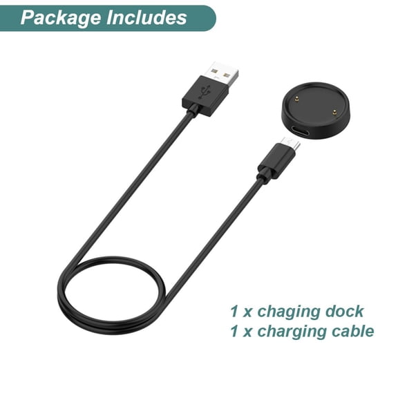 Charger for Amazfit Bip 6/Active 2 Smart Watch - 3.3ft/1m Replacement USB Charging Cable Cord, Fast & Safe