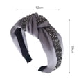 thumbnail image 5 of GROFRY Hair Hoop High-end Rhinestone Strips Stretchable Women Comfortable Wear Head Bands for Holiday, 5 of 8