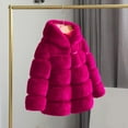 thumbnail image 2 of GEZHEN Children's Girls Fur Coat Imitation Otter Rabbit Hair Thickened Fur Coat Toddler Girls Jacket Fall Fashionable Winter Toddler Kids Fleece Collar Soild Jackets Warm Hooded Woolen Jacket Coats, 2 of 3