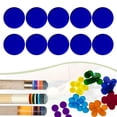 thumbnail image 1 of Colaxi 10 Pcs Tampons de Queue de Snooker Tampons de Ferrule Pièce de Réparation Remplacement Accessoire de Billard pour Compétition de Salle de Jeux Bleu, 1 of 8