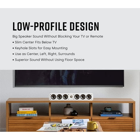 Polk Audio - Signature Elite ES35 Center Channel Speaker - Stunning Black